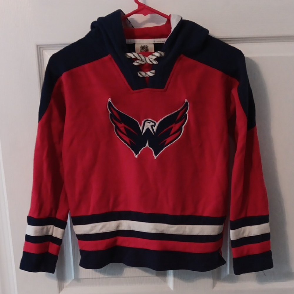 Red and Blue Hockey Hoodie